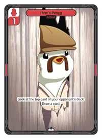 Here's Pengy Here's Pengy - Common Red Action Vibes TCG card