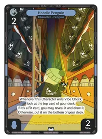 Hoodie Penguin Hoodie Penguin - Common Blue Character Vibes TCG card