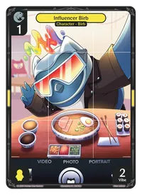 Influencer Birb Influencer Birb - Common Yellow Character Vibes TCG card