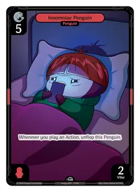 Insomniac Penguin Insomniac Penguin - Uncommon Red Character Vibes TCG card