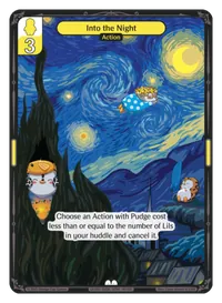 Into the Night Into the Night - Common Yellow Action Vibes TCG card