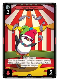 Juggling Penguin Juggling Penguin - Common Red Character Vibes TCG card