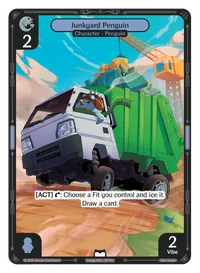 Junkyard Penguin Junkyard Penguin - Common Blue Character Vibes TCG card