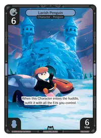 Lavish Penguin Lavish Penguin - Uncommon Blue Character Vibes TCG card