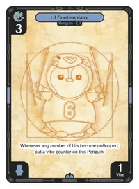 Lil Contemplator Lil Contemplator - Uncommon Blue Character Vibes TCG card