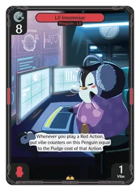 Lil Insomniac Lil Insomniac - Rare Red Character Vibes TCG card