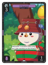 Lil Surprised Lil Surprised - Common Purple Character Vibes TCG card