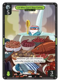 Lil Who Can't Stop Eating Lil Who Can't Stop Eating - Common Green Character Vibes TCG card