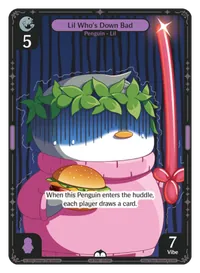 Lil Who's Down Bad Lil Who's Down Bad - Common Purple Character Vibes TCG card