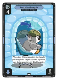 Locked-In Penguin Locked-In Penguin - Common Blue Character Vibes TCG card