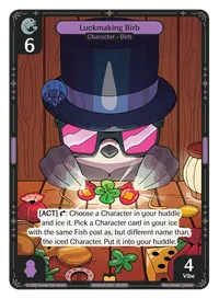 Luckmaking Birb Luckmaking Birb - Rare Purple Character Vibes TCG card