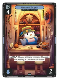 Merchant Penguin Merchant Penguin - Uncommon Blue Character Vibes TCG card