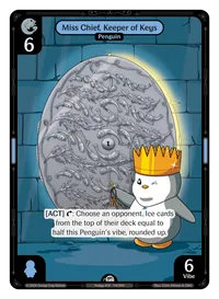Miss Chief, Keeper of Keys Miss Chief, Keeper of Keys - Common Blue Character Vibes TCG card