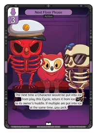 Next Floor Please Next Floor Please - Common Purple Action Vibes TCG card