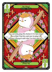 No Way! No Way! - Rare Green Action Vibes TCG card