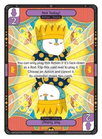 Not Today! Not Today! - Rare Purple Action Vibes TCG card