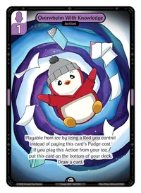 Overwhelm With Knowledge Overwhelm With Knowledge - Common Purple Action Vibes TCG card