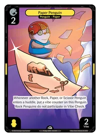 Paper Penguin Paper Penguin - Common Yellow Character Vibes TCG card