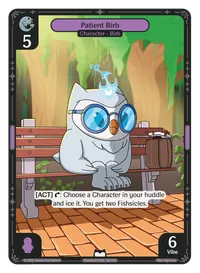 Patient Birb Patient Birb - Common Purple Character Vibes TCG card