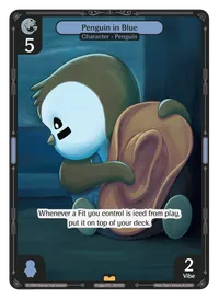 Penguin in Blue Penguin in Blue - Rare Blue Character Vibes TCG card