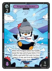 Penguin Who Quakes Penguin Who Quakes - Rare Purple Character Vibes TCG card