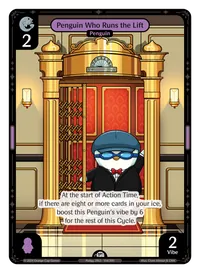Penguin Who Runs the Lift Penguin Who Runs the Lift - Common Purple Character Vibes TCG card