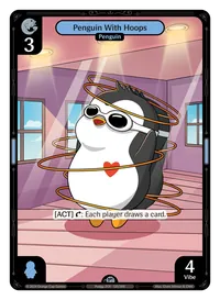 Penguin With Hoops Penguin With Hoops - Uncommon Blue Character Vibes TCG card