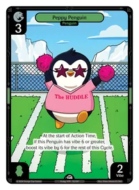 Peppy Penguin Peppy Penguin - Common Green Character Vibes TCG card