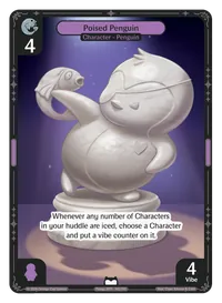 Poised Penguin Poised Penguin - Common Purple Character Vibes TCG card