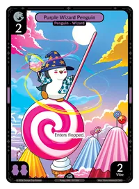 Purple Wizard Penguin Purple Wizard Penguin - Uncommon Purple Character Vibes TCG card