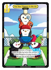 Put Your Flippers in the Air Put Your Flippers in the Air - Uncommon Yellow Action Vibes TCG card