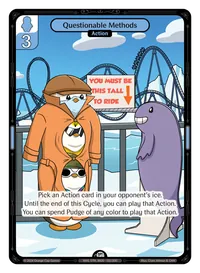 Questionable Methods Questionable Methods - Common Blue Action Vibes TCG card