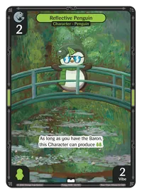 Reflective Penguin Reflective Penguin - Common Green Character Vibes TCG card