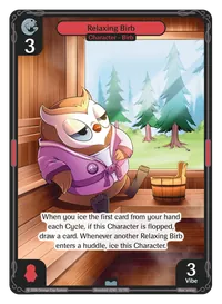 Relaxing Birb Relaxing Birb - Uncommon Red Character Vibes TCG card