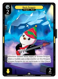 Rock Penguin Rock Penguin - Common Yellow Character Vibes TCG card