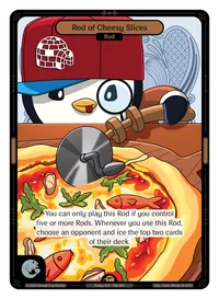 Rod of Cheesy Slices Rod of Cheesy Slices - Rare Colorless Rod Vibes TCG card