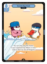 Send It Too Hard Send It Too Hard - Rare Blue Action Vibes TCG card