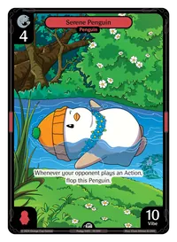 Serene Penguin Serene Penguin - Common Red Character Vibes TCG card