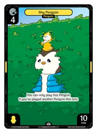Shy Penguin Shy Penguin - Common Yellow Character Vibes TCG card