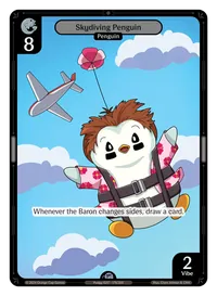 Skydiving Penguin Skydiving Penguin - Uncommon Colorless Character Vibes TCG card