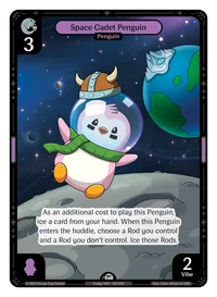 Space Cadet Penguin Space Cadet Penguin - Common Purple Character Vibes TCG card