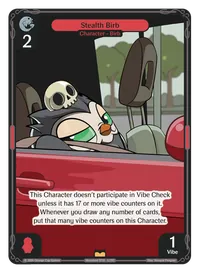 Stealth Birb Stealth Birb - Rare Red Character Vibes TCG card