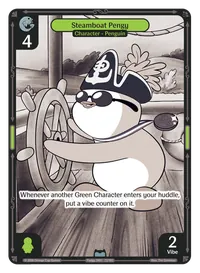 Steamboat Pengy Steamboat Pengy - Uncommon Green Character Vibes TCG card