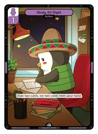 Study All Night Study All Night - Common Purple Action Vibes TCG card