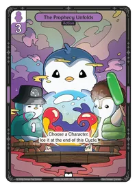 The Prophecy Unfolds The Prophecy Unfolds - Common Purple Action Vibes TCG card