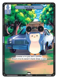 Turn It Up Turn It Up - Common Blue Action Vibes TCG card