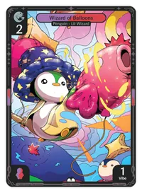 Wizard of Balloons Wizard of Balloons - Common Red, Purple Character Vibes TCG card