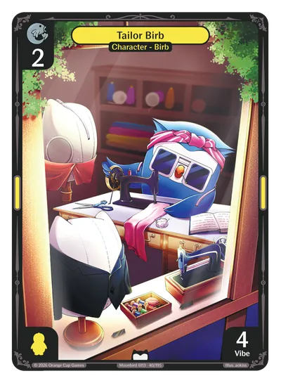Tailor Birb Tailor Birb - Common Yellow Character Vibes TCG card