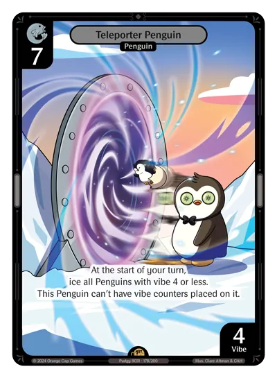 Teleporter Penguin - Rare Colorless Character Vibes TCG card
