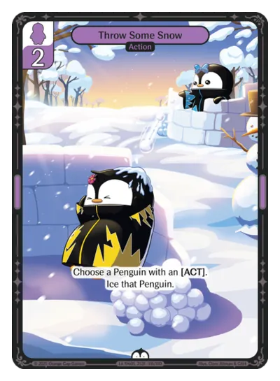 Throw Some Snow - Common Purple Action Vibes TCG card